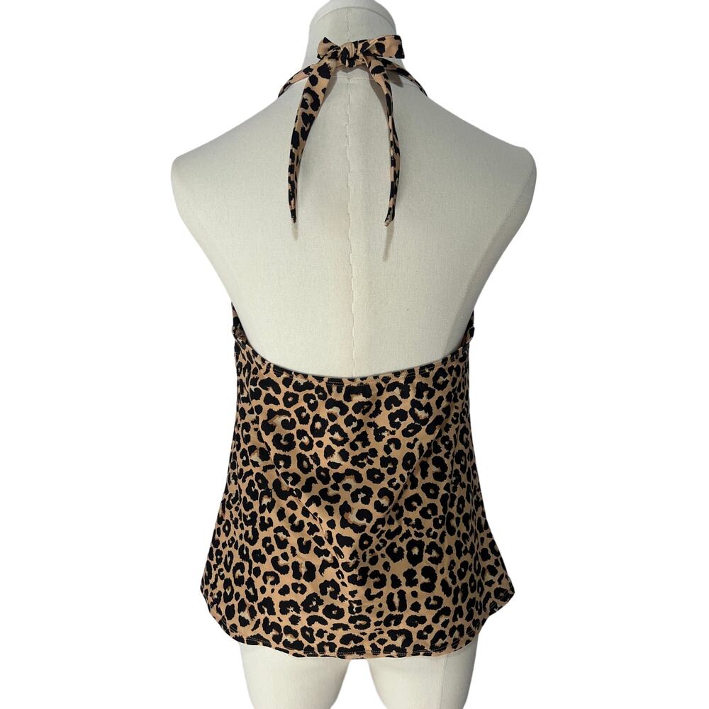 SALT COVE JUNIORS SZ XL SWIM TANKINI TOP ANIMAL-PRINT HALTER AMORE NATURAL NEW! - Picture 4 of 11